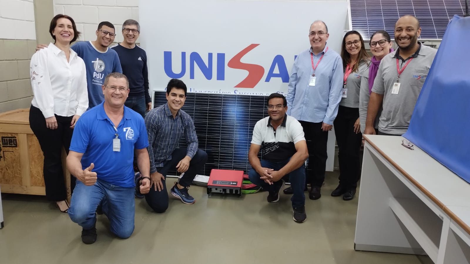 Célula Energia doa kit para geração de energia solar para o UNISAL Campinas